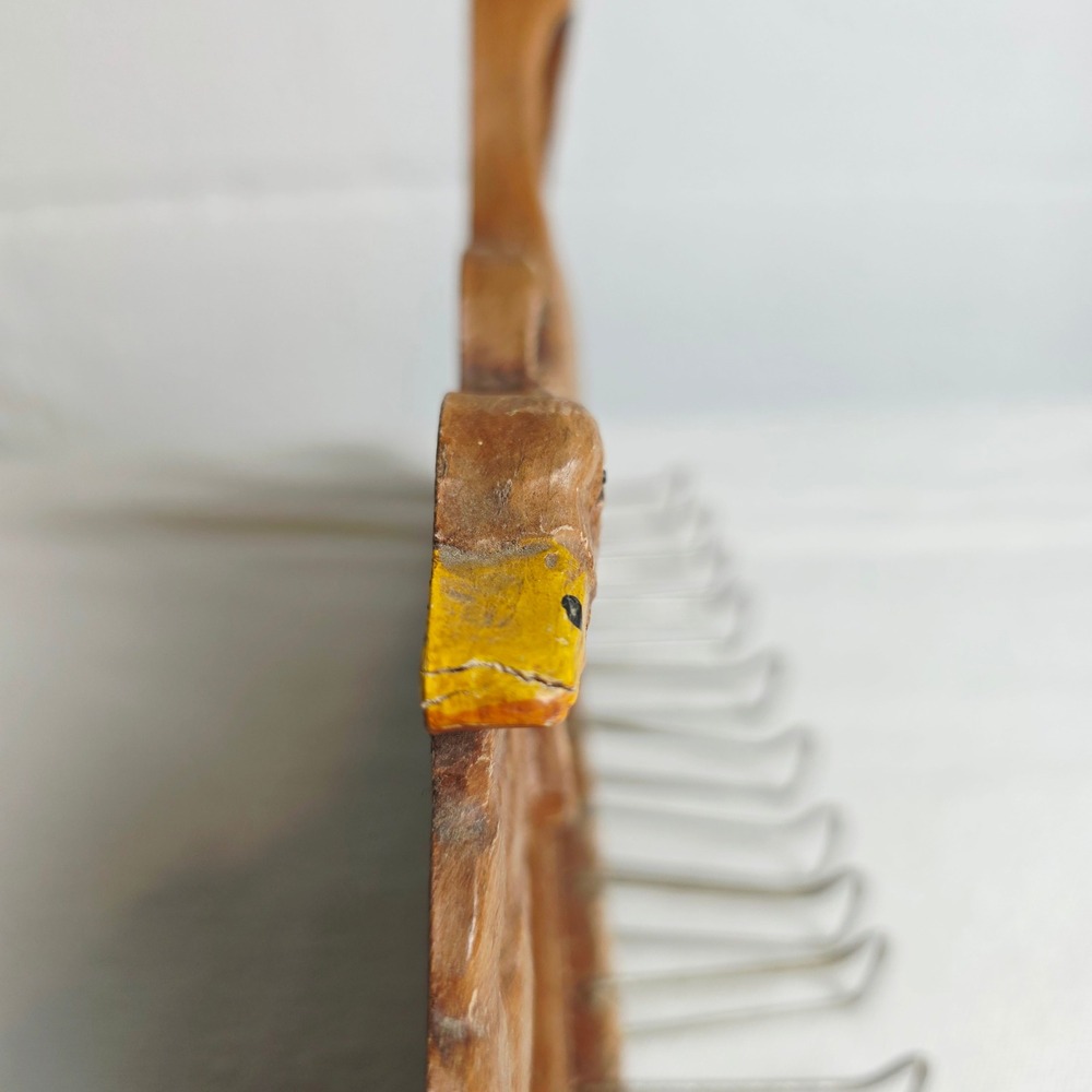 Vintage Faux Wood Flying Mallard Duck Wall Tie Belt Rack 12 Hooks - Picture 7 of 11